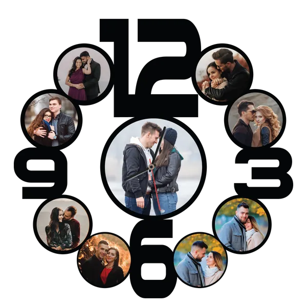 Mdf_Black_Gear-Layout_Multi-Photo_Collage_Wall_Clock