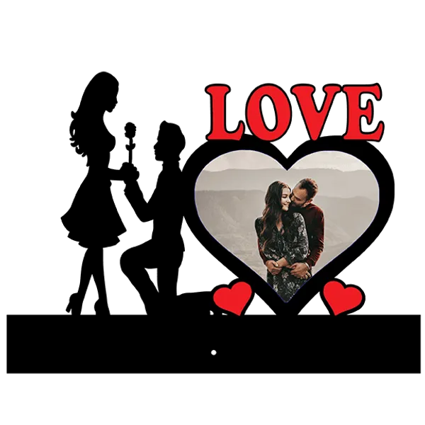 Mdf_Couple_Silhouette_Heart_Photo_Display_Showpiece