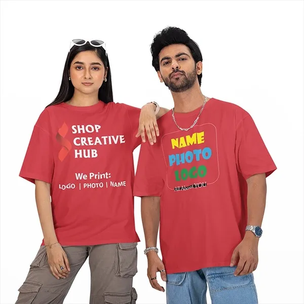 Red_Micro_Poly_Regular_Fit_Printed_T-Shirt_For_Couples_Pack_Of_2
