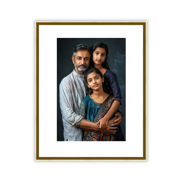 Wood_Gold-Toned_White-Mat_Family_Portrait_Photo_Frame
