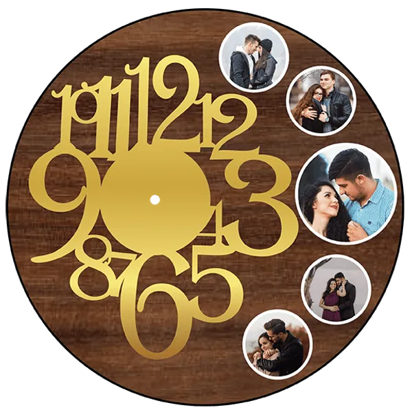 Mdf_Wood_Finish_Round_Personalised_Photo_Wall_Clock