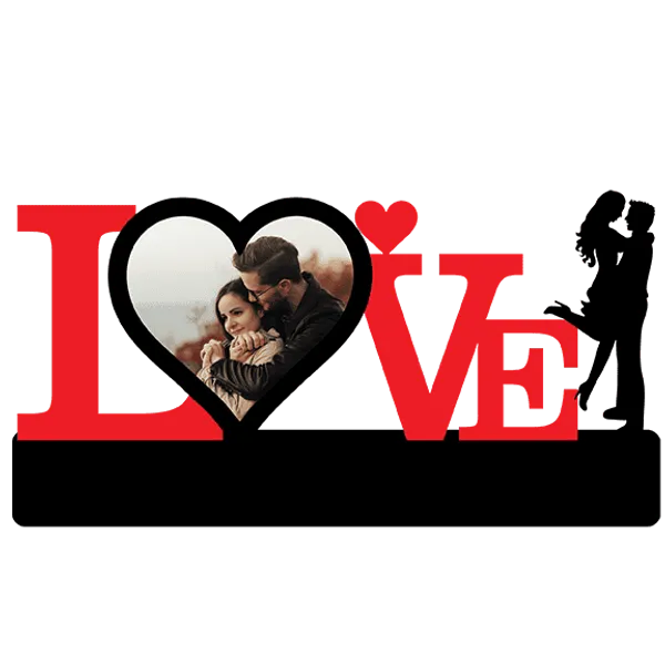 Mdf_Red_Black_Love_Heart_Couple_Photo_Showpiece