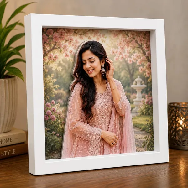 White_Floral_Portrait_Square_Photo_Frame