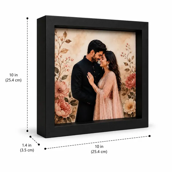 Mdf_Romantic_Floral_Couple_Square_Wall_Art_Frame