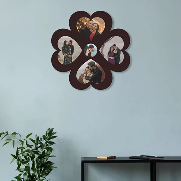 Mdf_Brown_Floral_Heart_Shaped_Five_Photo_Collage_Frame