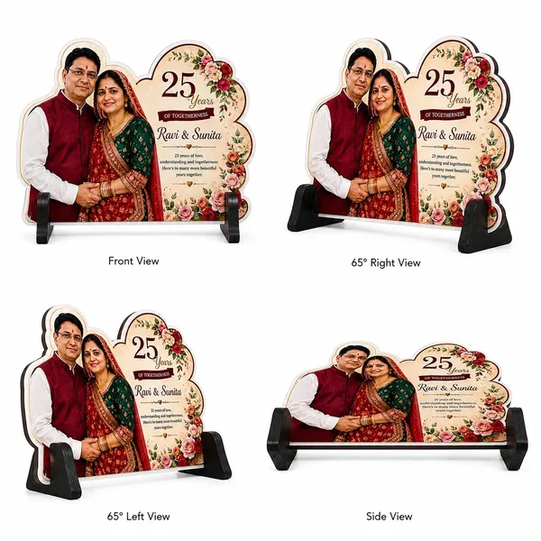 Mdf_Floral_Anniversary_Personalised_Photo_Plaque