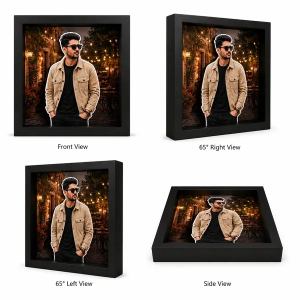 Mdf_Modern_Black_Square_Portrait_Photo_Frame