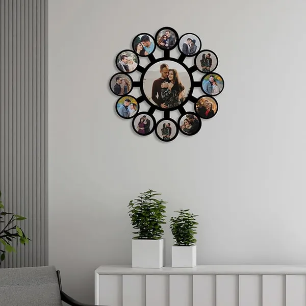 Mdf_Black_Circular_Multi_Photo_Frame_Collage