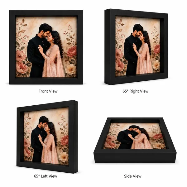 Mdf_Romantic_Floral_Couple_Square_Wall_Art_Frame