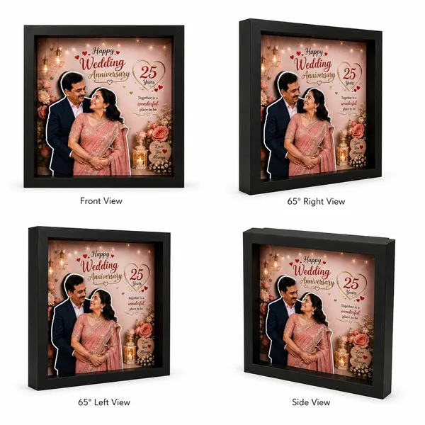 Mdf_Black_Anniversary_Floral_Shadow_Box_Photo_Frame