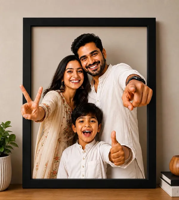 Mdf_Minimalist_Rectangular_Family_Photo_Frame_Black