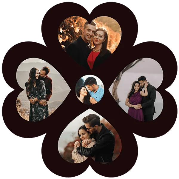 Mdf_Brown_Floral_Heart_Shaped_Five_Photo_Collage_Frame