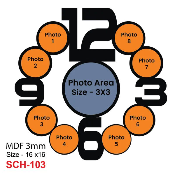 Mdf_Black_Gear-Layout_Multi-Photo_Collage_Wall_Clock