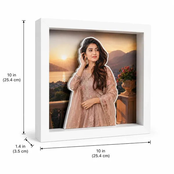 Wood_White_3D_Woman_Portrait_Sunset_Shadow_Box_Frame