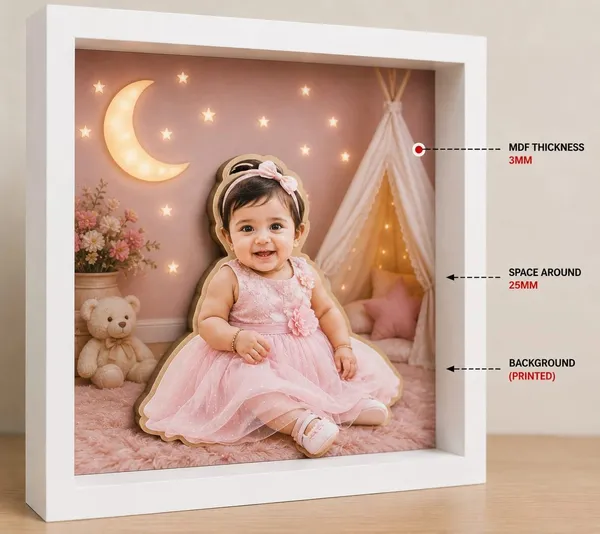 Mdf_Baby_Theme_Star_&_Moon_Print_3D_Photo_Frame