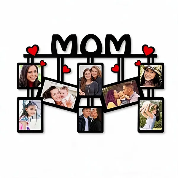 Mdf_Mom_Heart_Accent_Multi_Photo_Collage_Wall_Frame