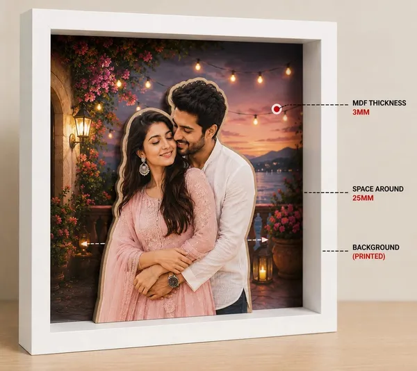 Wood_White_Romantic_Couple_Sunset_Print_Photo_Frame