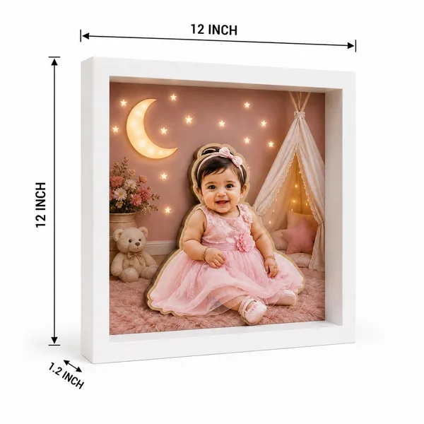 Mdf_Baby_Theme_Star_&_Moon_Print_3D_Photo_Frame