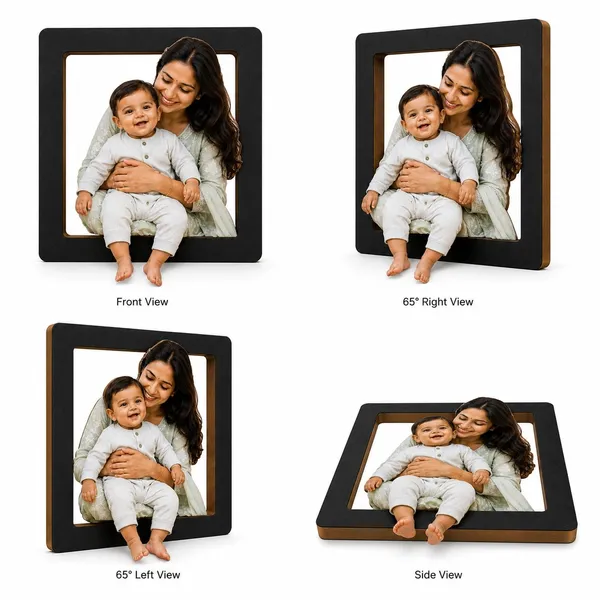 Mdf_Minimalist_Square_Black_Photo_Frame_12X12_Inch