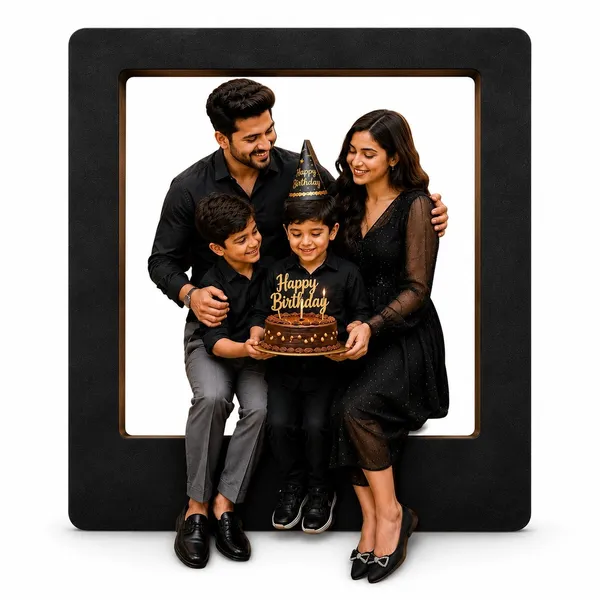 Mdf_Minimalist_Rectangular_Family_Photo_Frame
