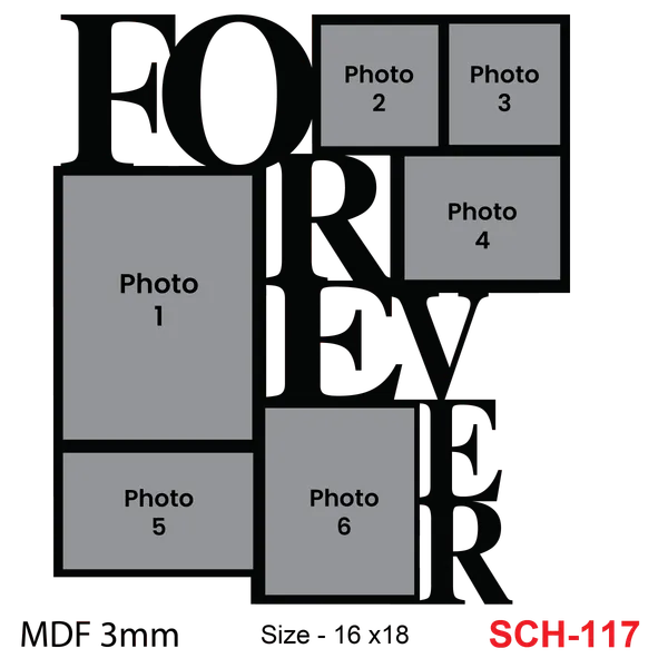 Mdf_Love_Forever_Six-Photo_Collage_Wall_Frame