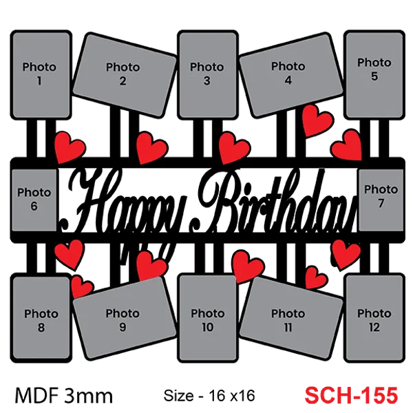 Mdf_Birthday_Heart_Accent_Multi-Slot_Collage_Wall_Frame