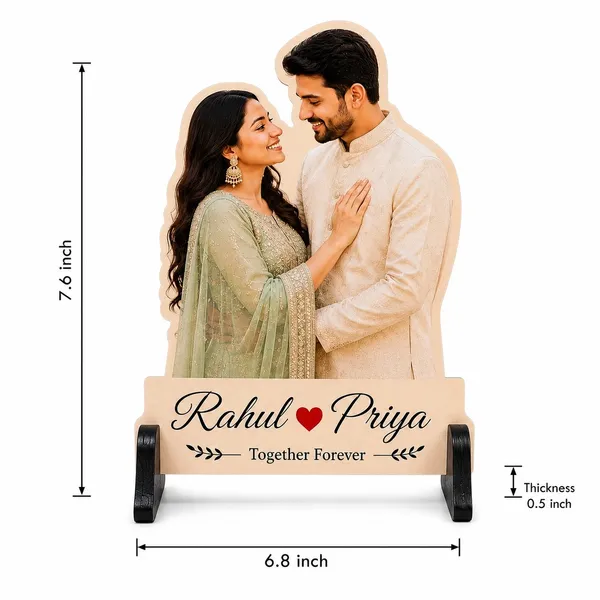 Mdf_Personalised_Couple_Together_Forever_Tabletop_Photo_Stand