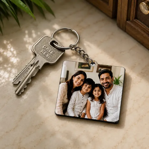 Family_Photo_Rectangular_Keychain