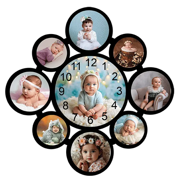 Round_Baby_Photo_Collage_Wall_Clock