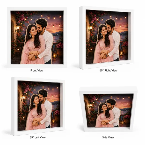 Wood_White_Romantic_Couple_Sunset_Print_Photo_Frame