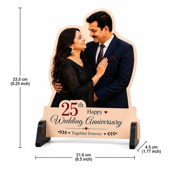 Wood_Finish_25th_Anniversary_Couple_Tabletop_Showpiece