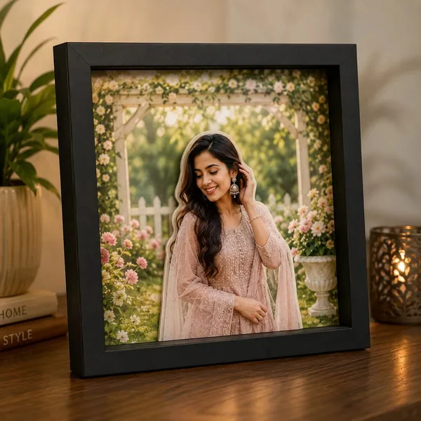 Wooden_Contemporary_Square_3D_Photo_Frame_Black