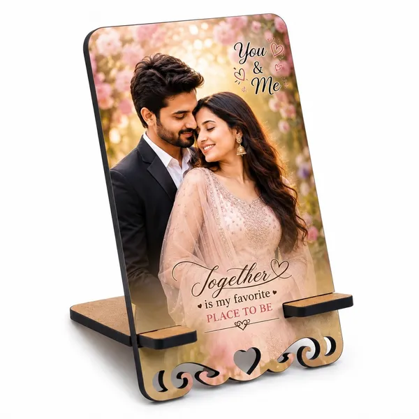 Mdf_Romantic_Couple_Floral_Print_Tabletop_Photo_Frame