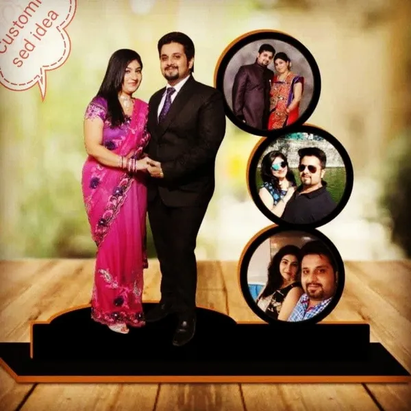 Mdf_Romantic_Collage_Couple_Tabletop_Photo_Frame