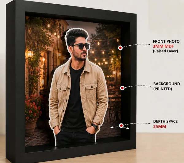 Mdf_Modern_Black_Square_Portrait_Photo_Frame