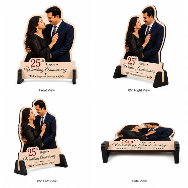 Wood_Finish_25th_Anniversary_Couple_Tabletop_Showpiece