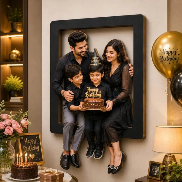 Mdf_Minimalist_Rectangular_Family_Photo_Frame