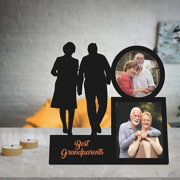 Mdf_Black_Best_Grandparents_Dual_Photo_Frame