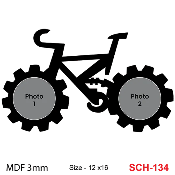 Mdf_Dual_Round_Photo_Display_Frame_Black