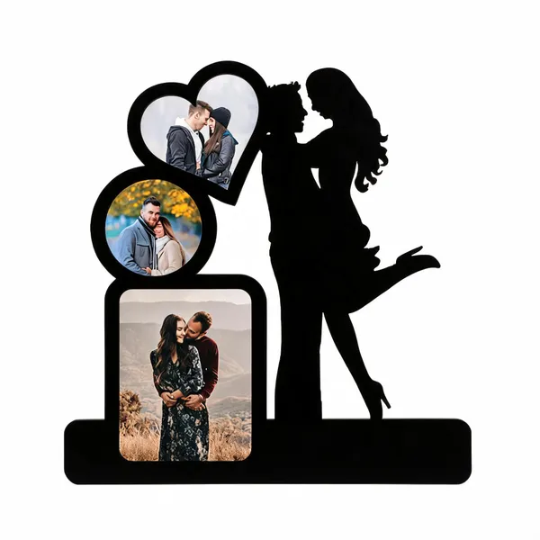 Mdf_Multi_Shape_Couple_Three_Photo_Collage_Frame