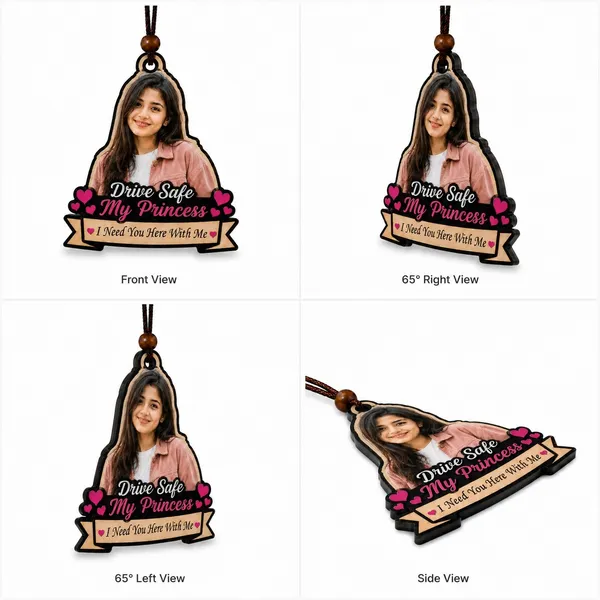 Mdf_Drive_Safe_My_Princess_Portrait_Car_Hanging_Decor
