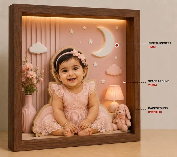 Wood_Nursery_Baby_Girl_3D_LED_Shadow_Box_Frame