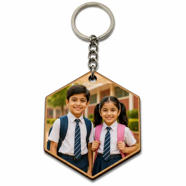 Acrylic_Hexagonal_Photo_Keychain_With_Metal_Ring