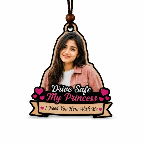 Mdf_Drive_Safe_My_Princess_Portrait_Car_Hanging_Decor