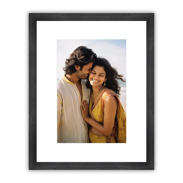 Wood_Black_Textured_Portrait_Couple_Photo_Frame
