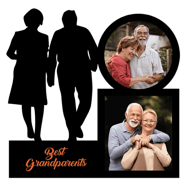 Mdf_Black_Best_Grandparents_Dual_Photo_Frame