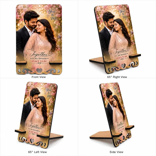 Mdf_Romantic_Couple_Floral_Print_Tabletop_Photo_Frame