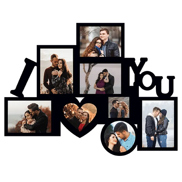 Mdf_Love_Theme_Heart_Print_Photo_Collage_Frame