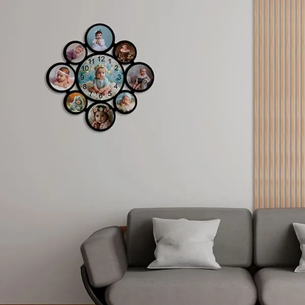 Round_Baby_Photo_Collage_Wall_Clock