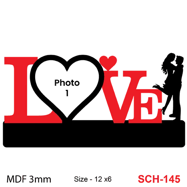 Mdf_Red_Black_Love_Heart_Couple_Photo_Showpiece